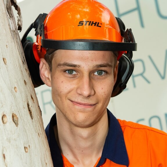 a man wearing a hard hat