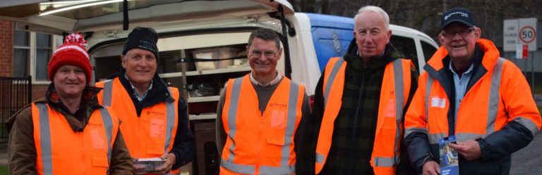 Orange Vinnies Van volunteers out delivering fresh food part of the charity’s outreach services.