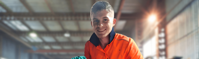 Mechanic in workwear.